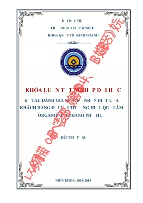 Đánh giá mức độ nhận biết của khách hàng đối với thương hiệu quế lâm organic tại thành phố huế