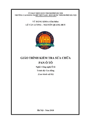 Giáo trình kiểm tra sửa chữa pan ô tô nghề công nghệ ô tô cao đẳng