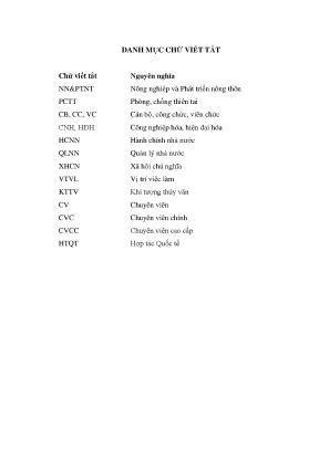 Luận văn chất lượng công chức thuộc tổng cục phòng chống thiên tai bộ nông nghiệp và phát triển nông thôn