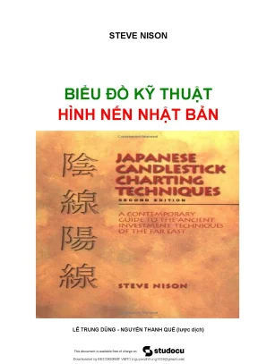 Biểu đồ kỹ thuật hình nến nhật bản steve nison