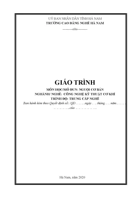 Giáo trình nguội cơ bản nghề công nghệ kỹ thuật cơ khí trung cấp 2