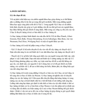 Khóa luận cơ lượng tử hà