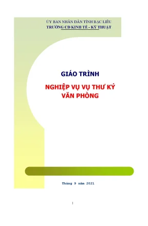 Giáo trình nghiệp vụ thư ký văn phòng