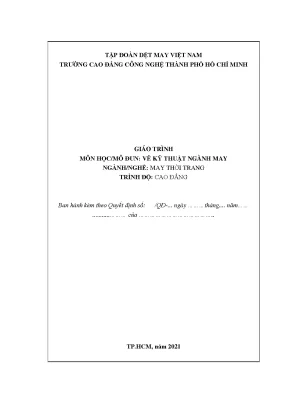 Giáo trình vẽ kỹ thuật ngành may ngành may thời trang trình độ cao đẳng