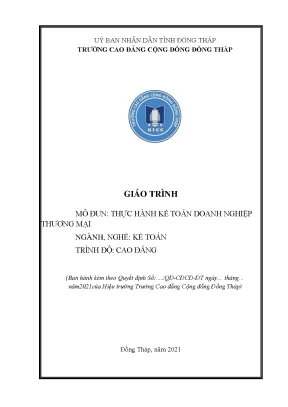 Giáo trình thực hành kế toán trong doanh nghiệp thương mại nghề kế toán cao đẳng