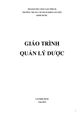 Giáo trình quản lý dược