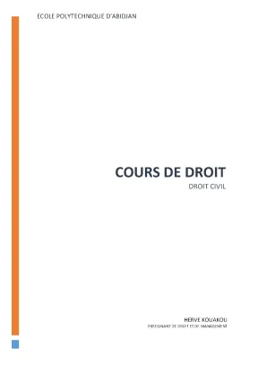 Cours de droit droit civil