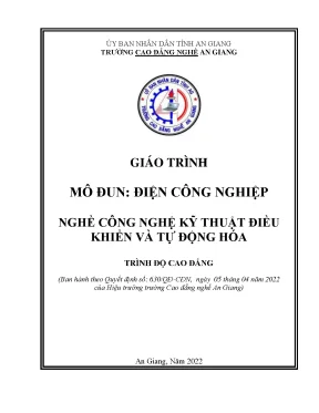Giáo trình điện công nghiệp nghề công nghệ kỹ thuật điều khiển và tự động hóa trình độ cao đẳng