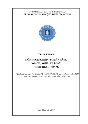Giáo trình nghiệp vụ ngân hàng nghề kế toán cao đẳng