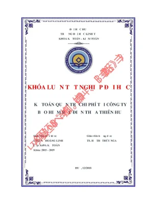 Khóa luận tốt nghiệp kế toán quản trị chi phí tại công ty bảo hiểm bưu điện thừa thiên huế
