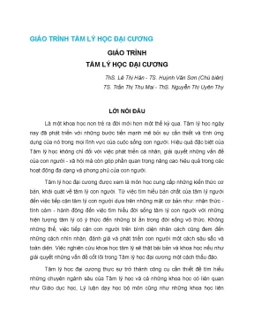 Giáo trình tâm lý học đại cương