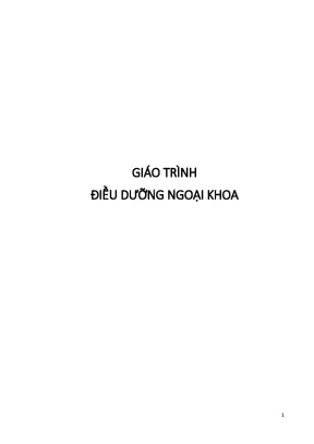 Giáo trình điều dưỡng ngoại khoa phần 1