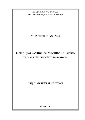 Luận án tiến sĩ biểu tượng văn hóa truyền thống nhật bản trong tiểu thuyết của y kawabata