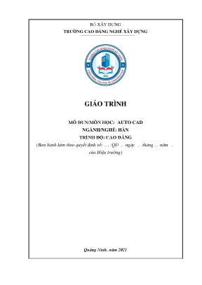 Giáo trình autocad tham khảo