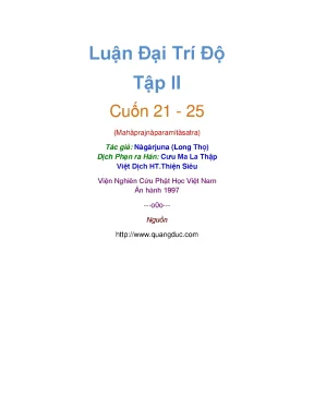 Luận đại trí độ tập ii cuốn 21 25