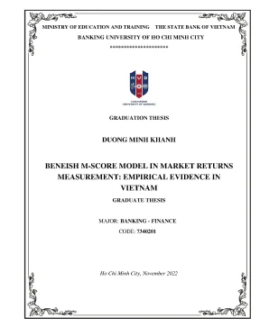 Benenish m score model in market returns measurement empirical evidence in vietnam