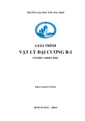 Giáo trình vật lý đại cương b1