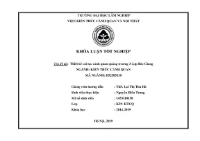 Khoá luận tốt nghiệp thiết kế cải tạo cảnh quan quảng trường 32 tp bắc giang