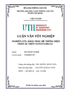 Luận văn tốt nghiệp điện thân xe hilux