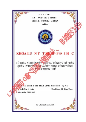 Kế toán nguyên vật liệu tại công ty cổ phần quản lý đường bộ và xây dựng công trình thừa thiên huế