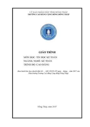 Giáo trình tin học kế toán nghề kế toán cao đẳng