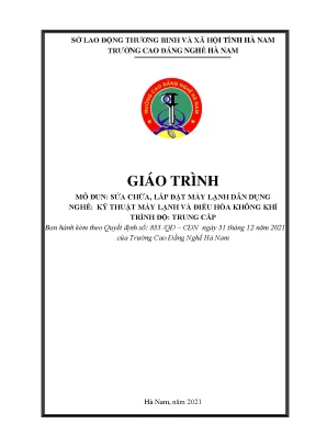 Giáo trình sửa chữa lắp đặt máy lạnh dân dụng nghề kỹ thuật máy lạnh và điều hòa không khí trung cấp