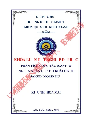 Khóa luận tốt nghiệp phân tích công tác đào tạo nguồn nhân lực tại khách sạn saigon morin