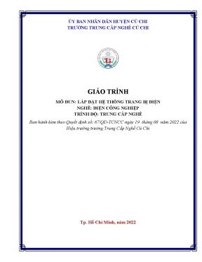 Giáo trình mô đun lắp đặt hệ thống trang bị điện 2 nghề điện công nghiệp trình độ trung cấp nghề