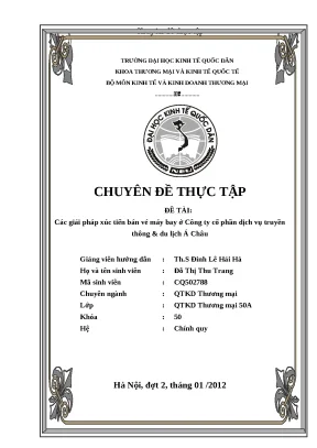 Luận văn tốt nghiệp xúc tiến bán vé máy bay ở công ty cổ phần dịch vụ truyền thông du lịch á châu