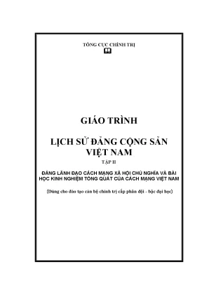 Giáo trình lịch sử đảng cộng sản việt nam tập 2