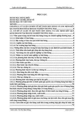 Luận văn thạc sĩ kế toán bán hàng và xác định kết quả kinh doanh tại công ty trách nhiệm hữu hạn thương mại dịch vụ trang hoàng ngân