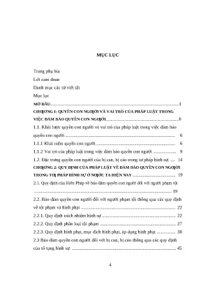 Khóa luận tốt nghiệp pháp luật về bảo đảm quyền con người trong hoạt động xét xử hình sự ở việt nam hiện nay