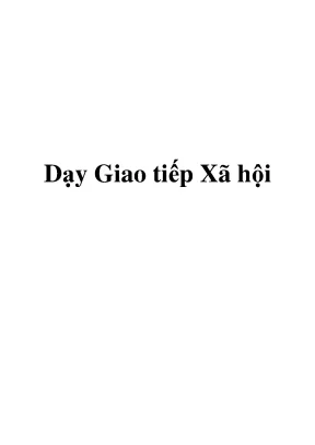 Dạy giao tiếp xã hội