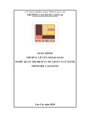 Giáo trình lễ tân ngoại giao ngành quản trị du lịch và lữ hành cao đẳng