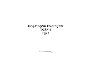 Hoạt động ứng dụng toán 4 tập 2
