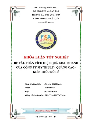 Phân tích hiệu quả kinh doanh của công ty tnhh mỹ thuật quảng cáo kiến trúc đỗ lê