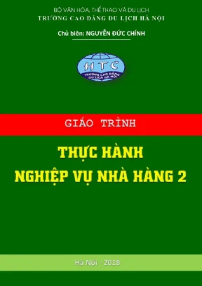 Giáo trình thực hành nghiệp vụ nhà hàng 2