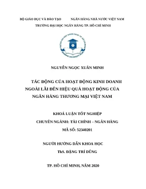 0229 tác động của hoạt động kinh doanh ngoài lãi đến hiệu quả hoạt động của nhtm việt nam khóa luận tcnh nguyễn ngọc xuân minh đặng trí dũng tp hcm đh n