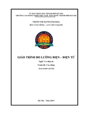Giáo trình đo lường điện điện tử nghề cơ điện tử cao đẳng