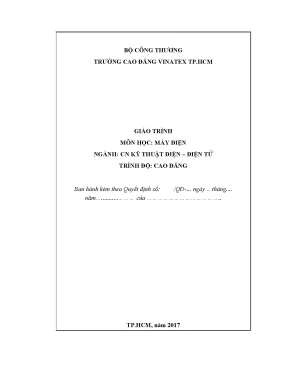 Giáo trình máy điện ngành công nghệ kỹ thuật điện điện tử trình độ cao đẳng