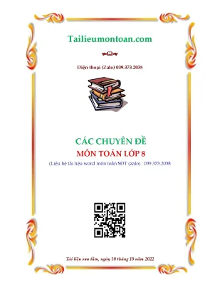 Cac chuyen de mon toan lop 8