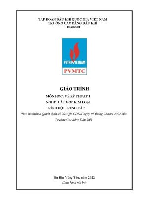 Giáo trình vẽ kỹ thuật 1 nghề cắt gọt kim loại trung cấp
