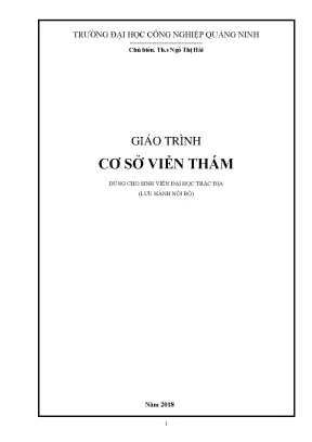Giáo trình cơ sở viễn thám ngành trắc địa