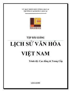 Giáo trình lịch sử văn hóa việt nam cao đẳng cộng đồng lào cai