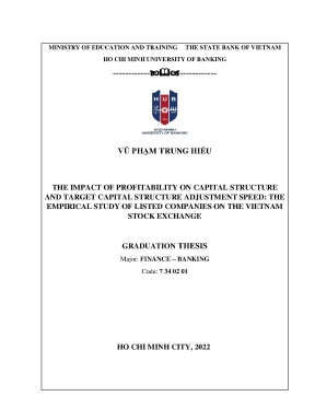 The impact of profitability on capital structure and target capital structure adjustment speed the empirical study of listed on the vietnam stock exchanges