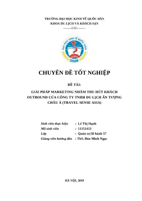 Luận văn tốt nghiệp giải pháp marketing nhằm thu hút khách outbound của công ty tnhh du lịch ấn tượng châu á