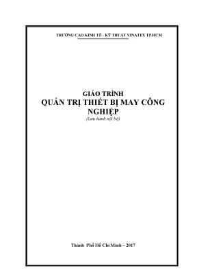 Giáo trình quản trị thiết bị may công nghiệp