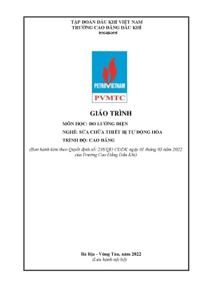 Giáo trình đo lường điện nghề sửa chữa thiết bị tự động hóa cao đẳng