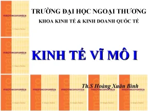 Kinh tế vi mo 1 pgs ts hoang xuan binh