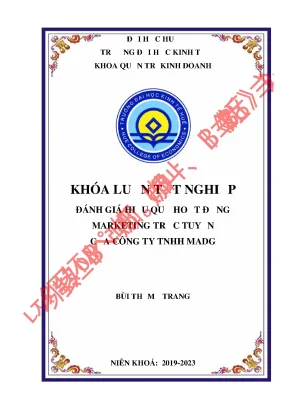 Đánh giá hiệu quả hoạt động marketing trực tuyến của công ty tnhh madg